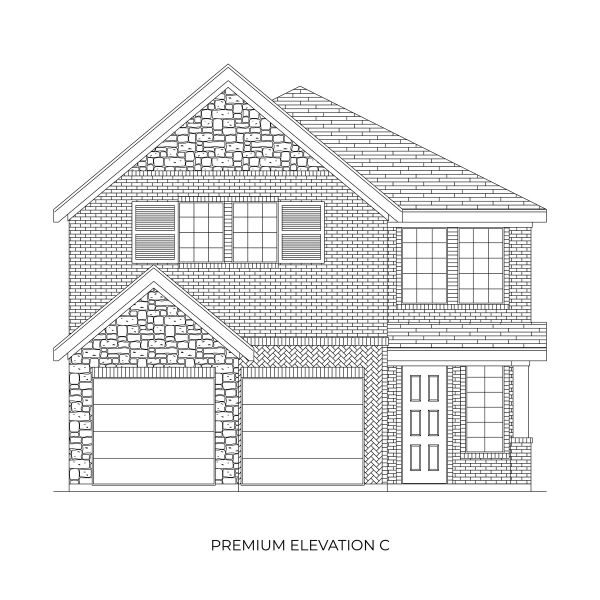 Representative rendering of the exterior for the Hunter F by First Texas Homes (Image 5). Representative rendering of the exterior for the Hunter F by First Texas Homes (Image 5).