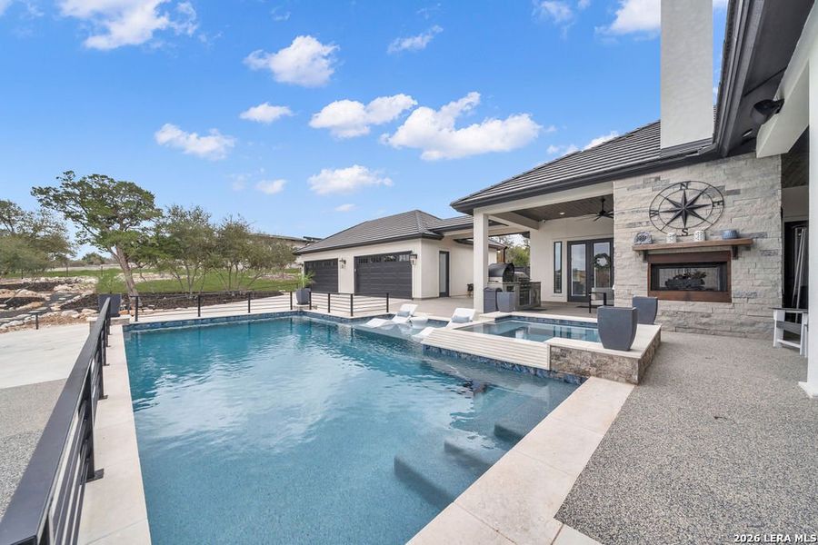 Exterior details and patio area of a home in , New Braunfels (Image 36).