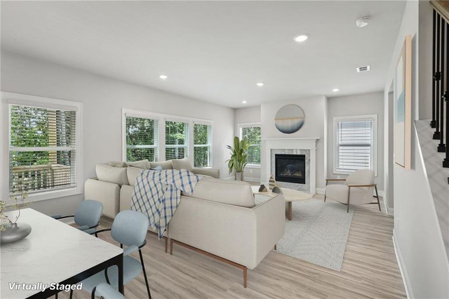 Furnished interior view inside a new home in Martin Springs - Estate Series, Lawrenceville (Image 11).