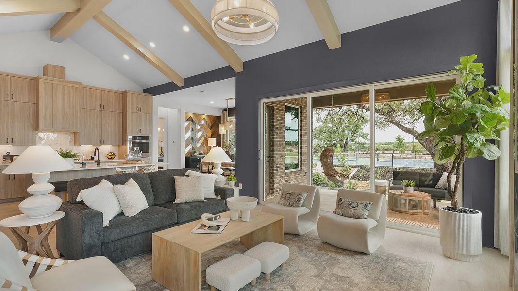 Representative furnished interior of a home built from the Malani by Chesmar Homes in Berry Creek Highlands, Georgetown (Image 29).
