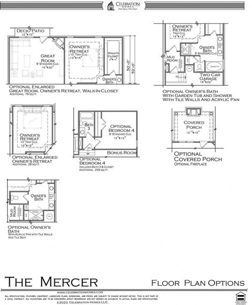 2D floor plan layout for the Mercer by Celebration Homes in Woodbridge Glen, Lebanon, TN (Image 4). 2D floor plan layout for the Mercer by Celebration Homes in Woodbridge Glen, Lebanon, TN (Image 4).