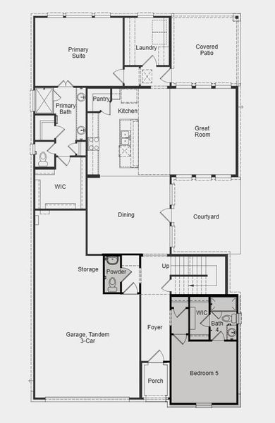 Additional Highlights Include: Bedroom 5 with bath 4 and alternate half bath in place of flex/half bath.