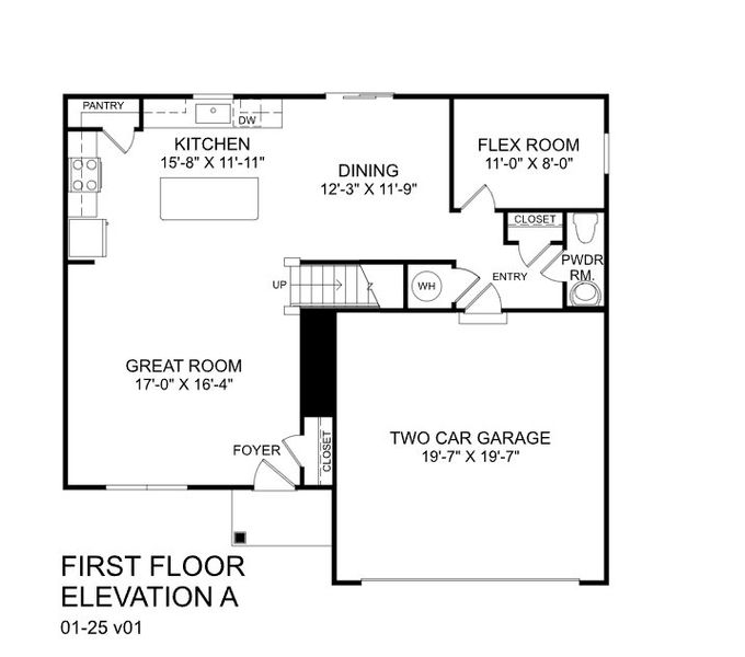 2D floor plan layout for the Elder by Ryan Homes in Ellison, Spartanburg, SC (Image 1). 2D floor plan layout for the Elder by Ryan Homes in Ellison, Spartanburg, SC (Image 1).