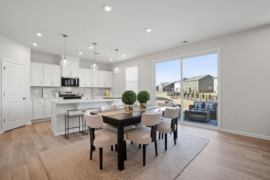 Furnished interior view inside a new home in Waxhaw Landing, Monroe (Image 11).
