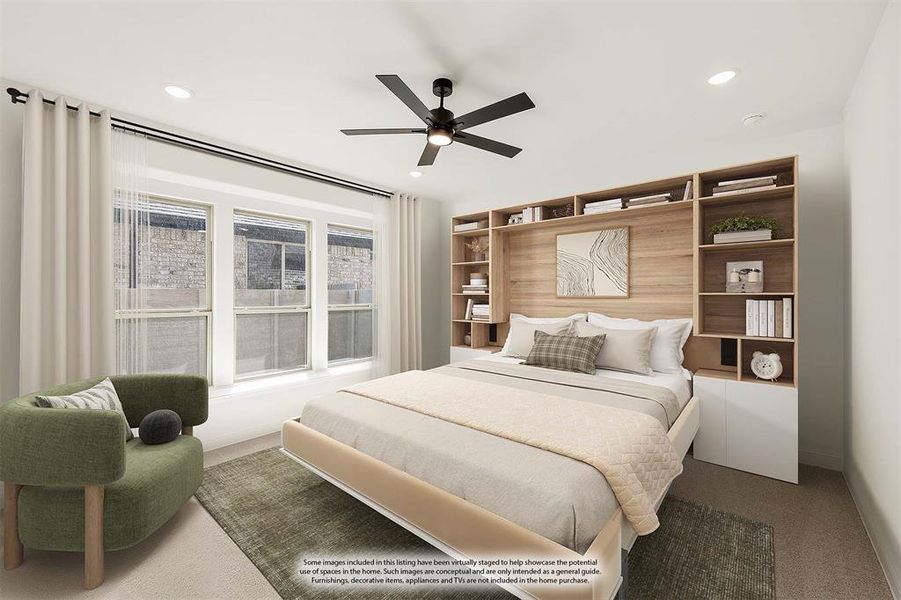 Furnished interior view inside a new home in Painted Tree Woodland District 50, McKinney (Image 8).