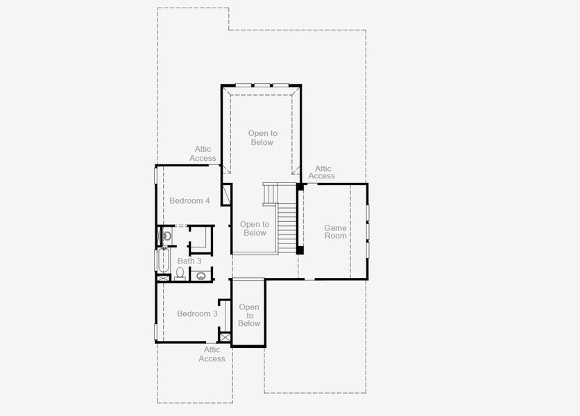 2D floor plan layout for the Gallatin by Coventry Homes in Sauls Ranch East, Round Rock, TX (Image 2). 2D floor plan layout for the Gallatin by Coventry Homes in Sauls Ranch East, Round Rock, TX (Image 2).