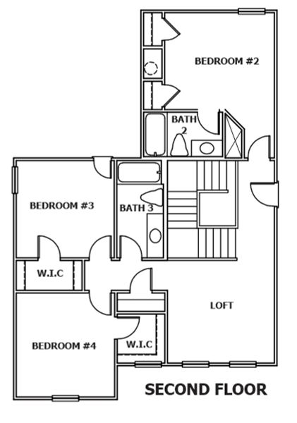2D floor plan layout for the (SC)The Grant | Front Entry by Reliant Homes in Arbor Woods, Easley, SC (Image 4). 2D floor plan layout for the (SC)The Grant | Front Entry by Reliant Homes in Arbor Woods, Easley, SC (Image 4).