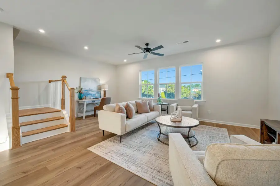 Representative furnished interior of a home built from the Nola by Tri Pointe Homes in Twinleaf Townes, Chapel Hill (Image 7).