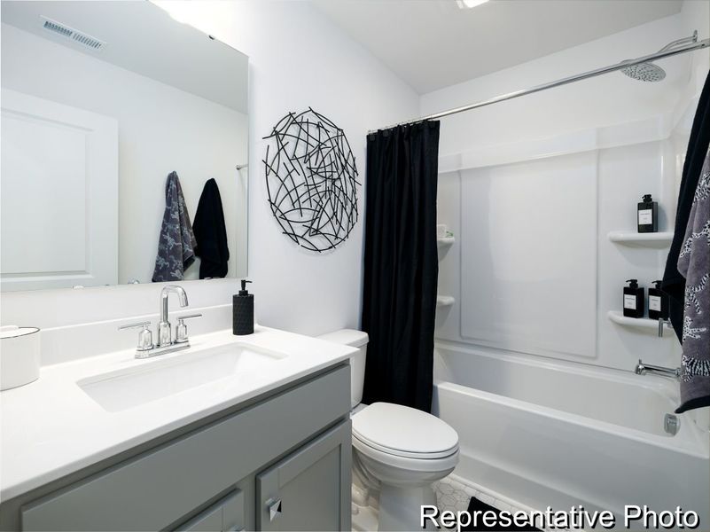 Furnished interior view inside a new home in Penley Place Townhomes, Clover (Image 24). Furnished interior view inside a new home in Penley Place Townhomes, Clover (Image 24).
