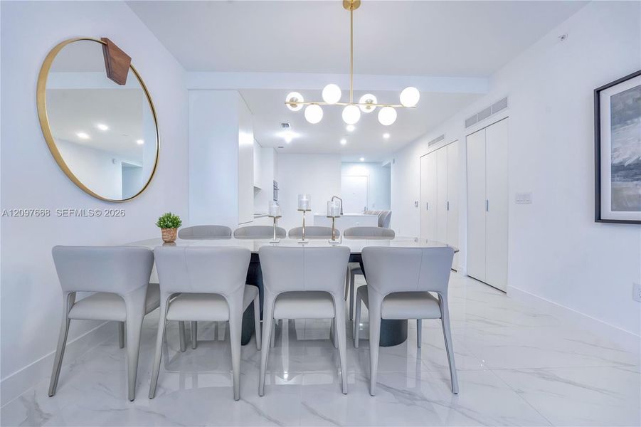 Furnished interior view inside a new home in , Miami (Image 13).