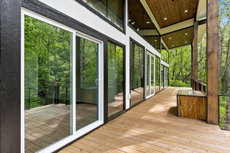 Exterior details and patio area of a home in , Blue Ridge (Image 3). Exterior details and patio area of a home in , Blue Ridge (Image 3).
