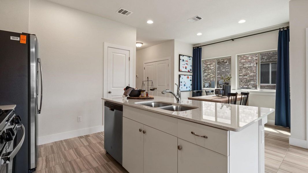 Furnished interior view inside a new home in Saddle Creek Twinhomes, Georgetown (Image 22). Furnished interior view inside a new home in Saddle Creek Twinhomes, Georgetown (Image 22).