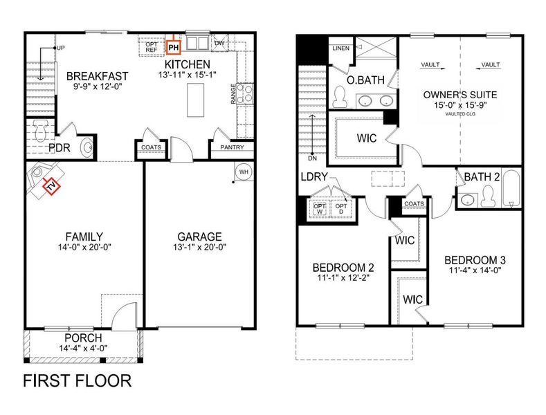 2D floor plan layout of this home in Grand Oaks, Columbia, SC (Image 2). 2D floor plan layout of this home in Grand Oaks, Columbia, SC (Image 2).