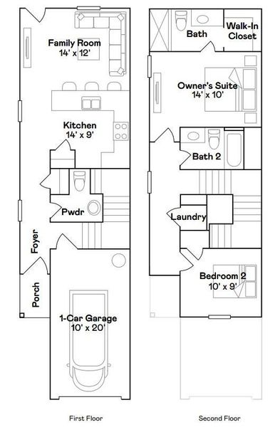 2D floor plan layout of this home in Sila, Huffman, TX (Image 3).