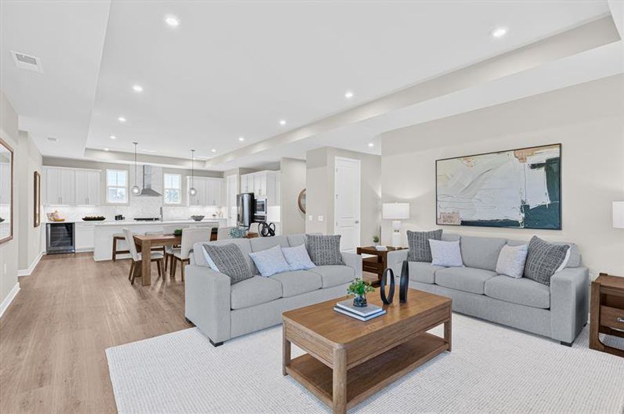 Representative furnished interior of a home built from the Riverbend by Ryan Homes in Seminole Palms Single-Family Homes, Palm Coast (Image 9).