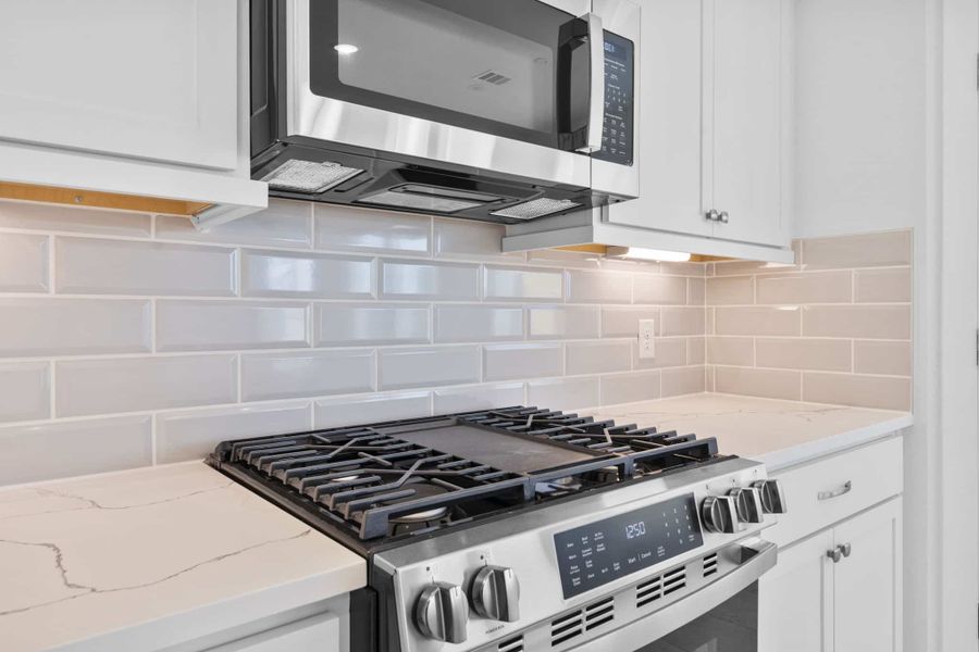 Close-up of interior finishes inside a home in Bridgeland, Cypress (Image 12).