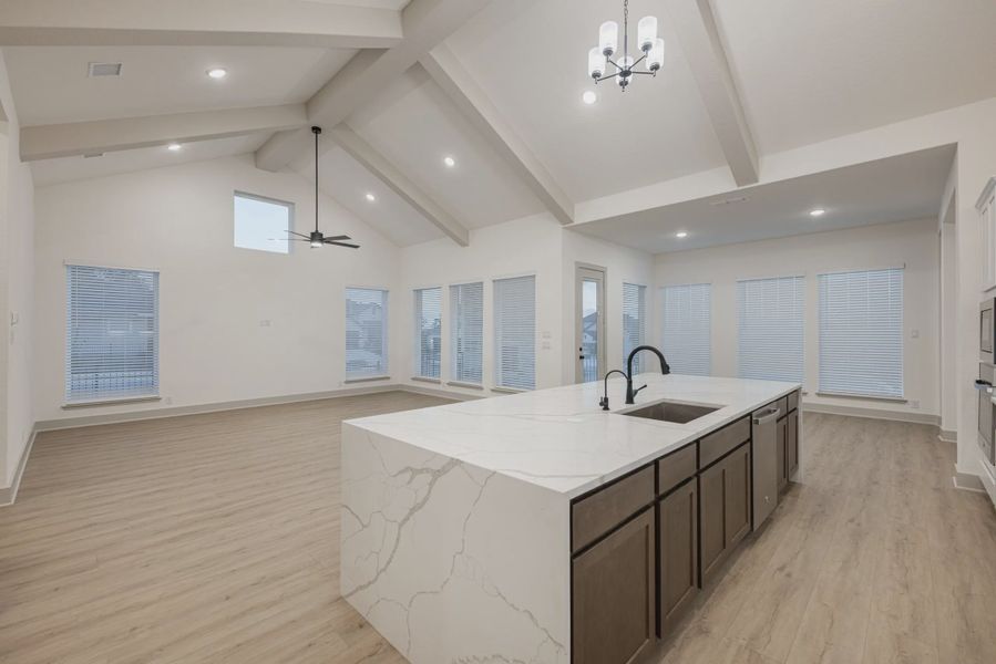 Representative furnished interior of a home built from the Drake by Chesmar Homes in Prominence 60's, San Antonio (Image 3).