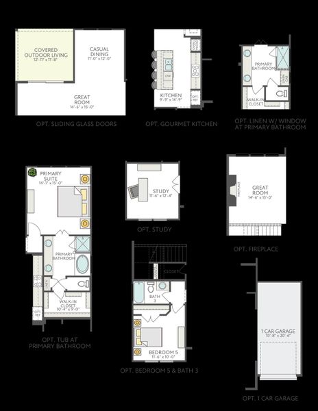 2D floor plan layout of this home in Park Central, Georgetown, TX (Image 24). 2D floor plan layout of this home in Park Central, Georgetown, TX (Image 24).