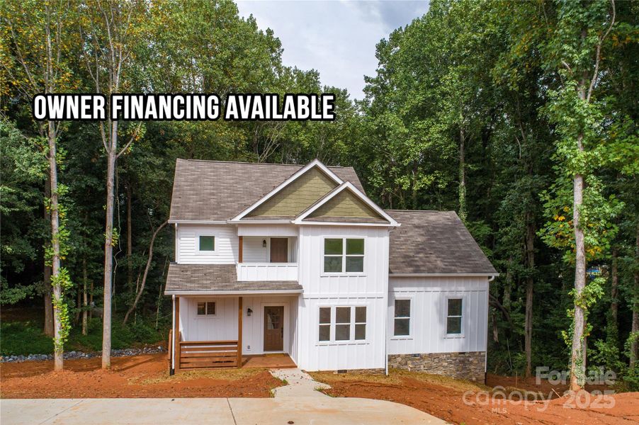 Front exterior of a new home in , Hickory, NC, highlighting curb appeal (Image 2).