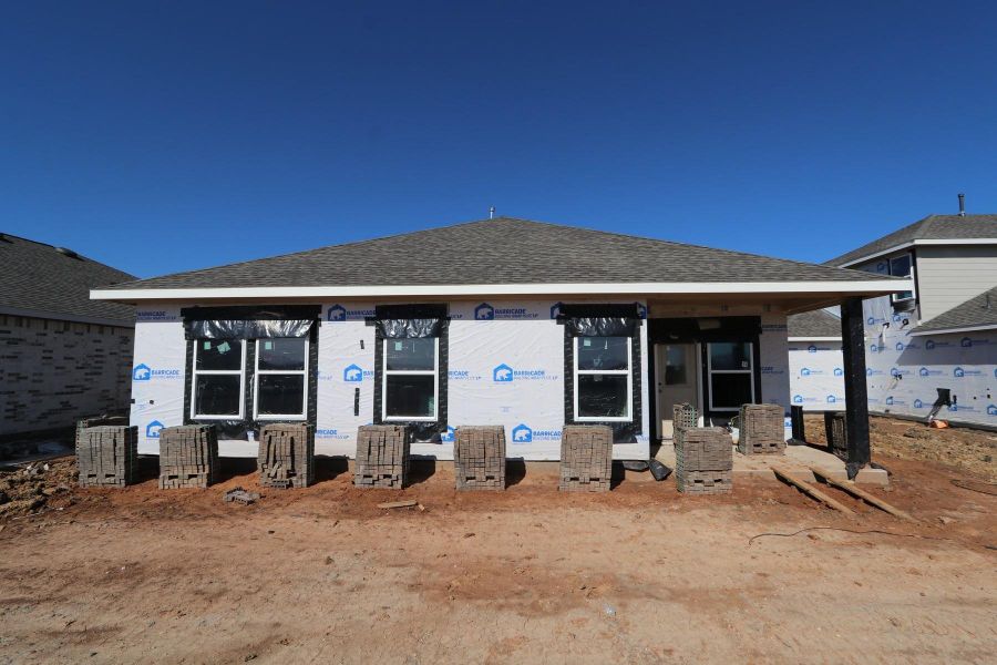 Backyard with covered patio - still under construction!