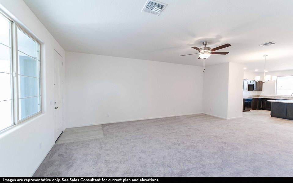 Representative unfurnished interior of a home built from the Marana by CastleRock Communities in Hayden Estates, Buckeye (Image 9).