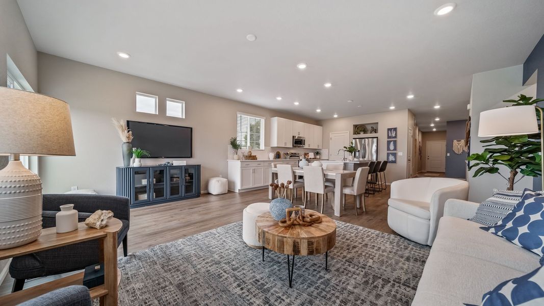 Furnished interior view inside a new home in Thompson River Ranch, Johnstown (Image 7).