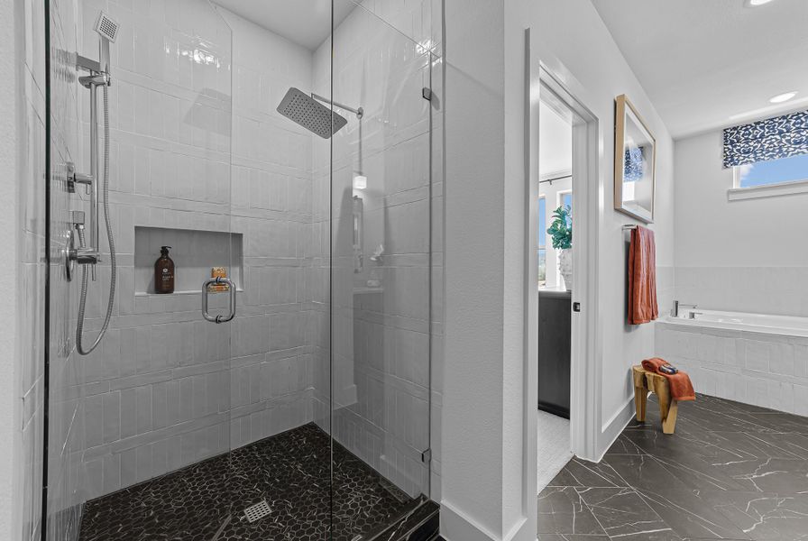 Representative furnished interior of a home built from the The Bryton by David Weekley Homes in Hillside at Las Colinas, Irving (Image 4). Representative furnished interior of a home built from the The Bryton by David Weekley Homes in Hillside at Las Colinas, Irving (Image 4).