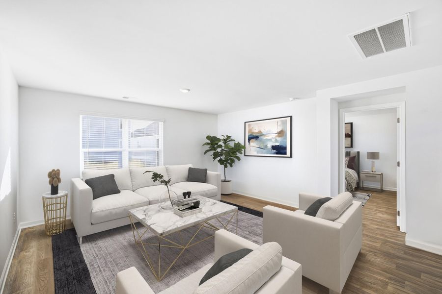 Furnished interior view inside a new home in , Santee (Image 8).