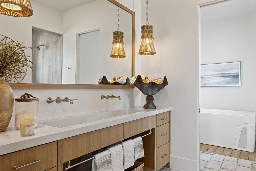 Furnished interior view inside a new home in , Spicewood (Image 11).