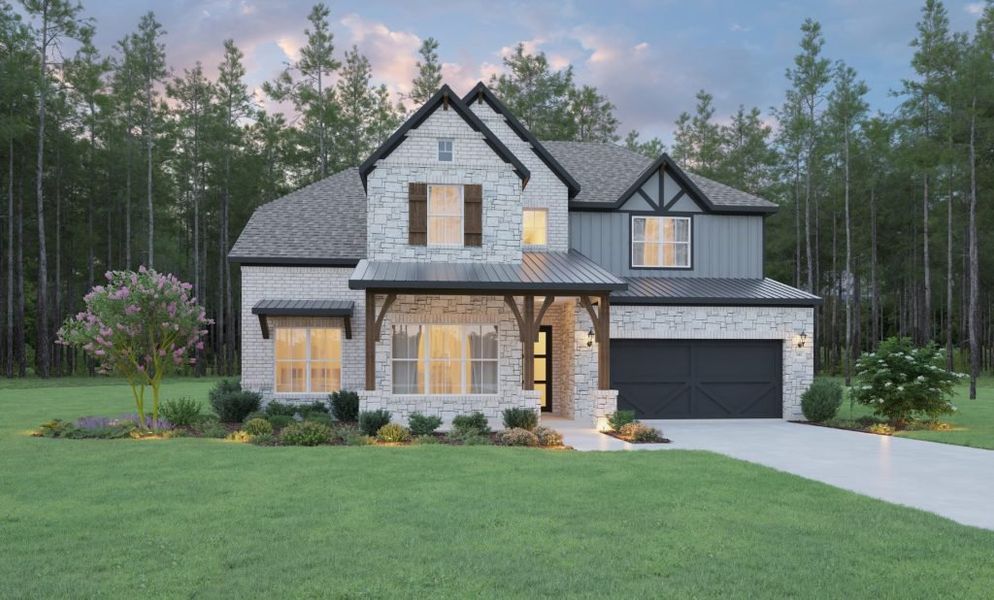 Representative exterior photo of a completed home built from the The Catalina by Stonefield Homes in Westview Terrace, Houston, TX (Image 8).