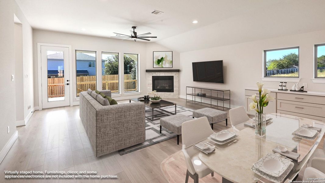 Furnished interior view inside a new home in Cibolo Valley Heights 65', Cibolo (Image 13).