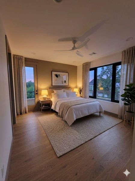 AI Staged Bedroom