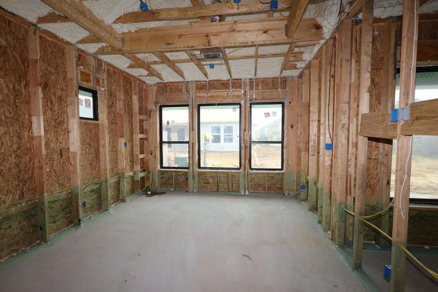 In-progress construction of a new home in Riceland 50’ Front Load Homesites, Mont Belvieu, TX (Image 3).