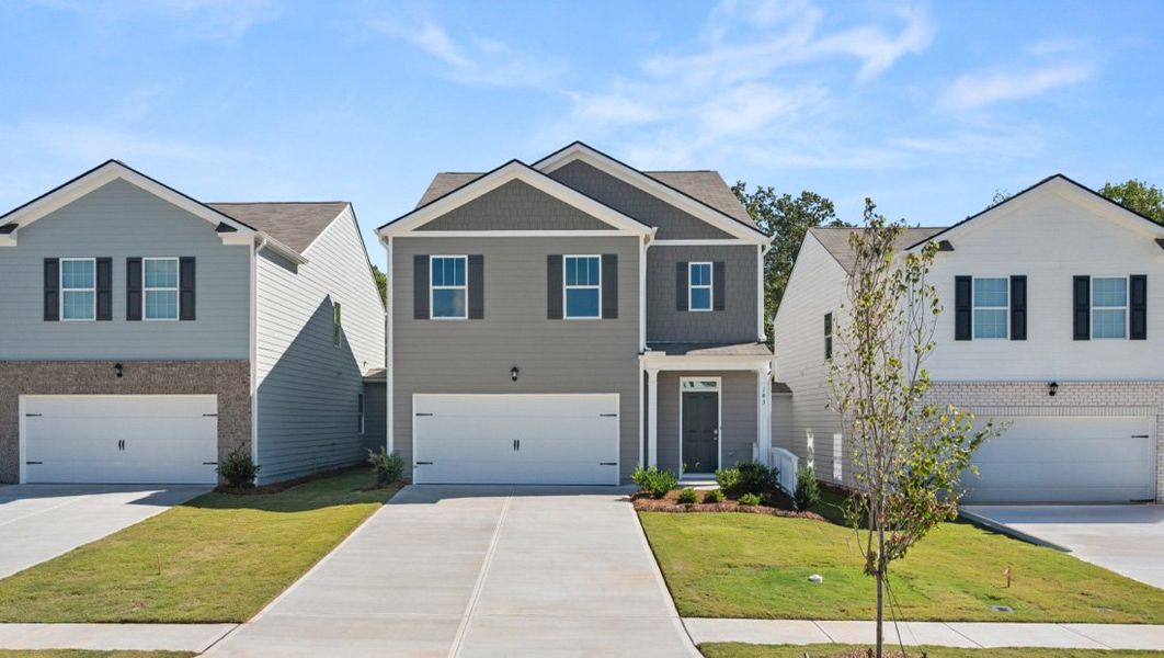 Representative exterior photo of a completed home built from the Robie by D.R. Horton in Rolling Meadows, Jasper, GA (Image 1). Representative exterior photo of a completed home built from the Robie by D.R. Horton in Rolling Meadows, Jasper, GA (Image 1).