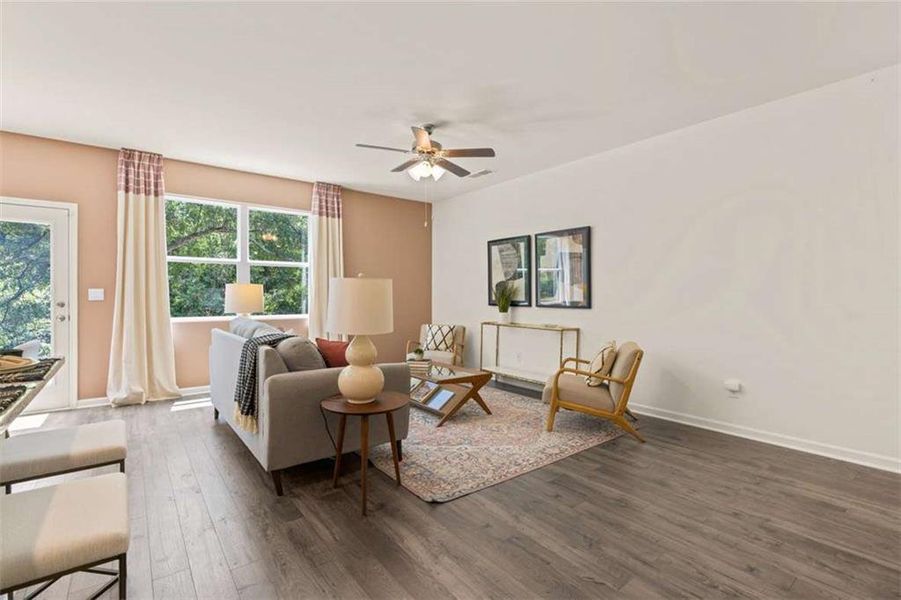 Furnished interior view inside a new home in Inverness at Sugarloaf, Lawrenceville (Image 21).
