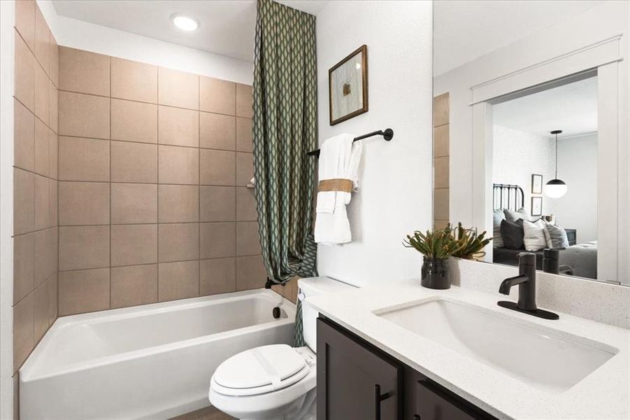 Furnished interior view inside a new home in Keeneland 50s, Aubrey (Image 10). Furnished interior view inside a new home in Keeneland 50s, Aubrey (Image 10).