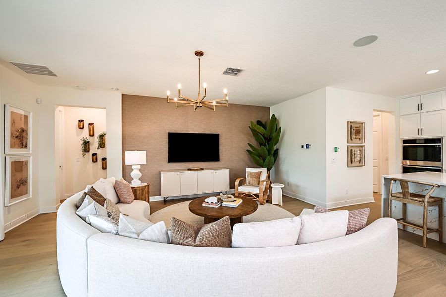 Great Room | Brentwood Executive | Park View at the Hills in Minneola, Florida | Landsea Homes