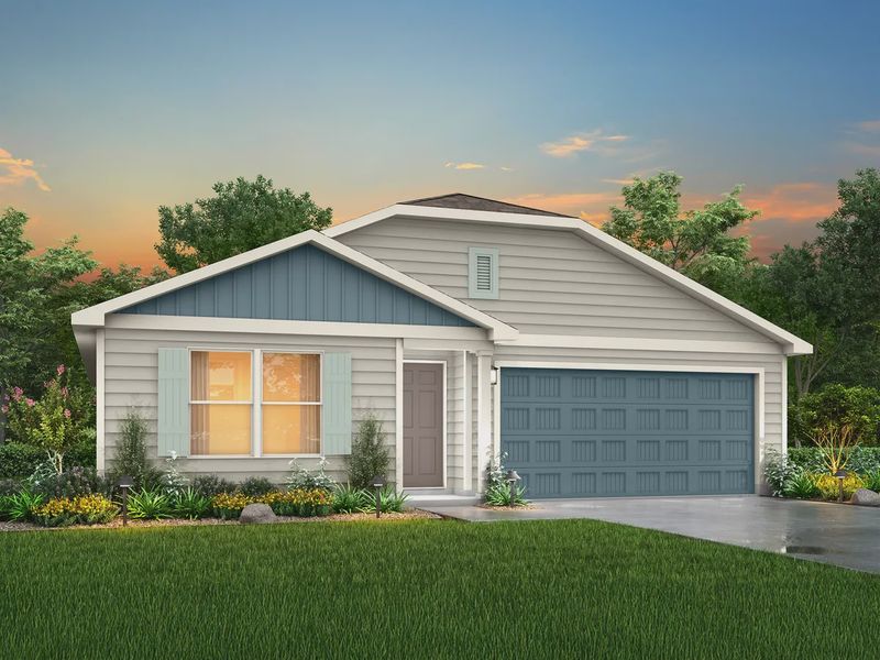 Representative exterior photo of a completed home built from the Monroe by National HomeCorp in Villages of Mayfield, Cleburne, TX (Image 16).