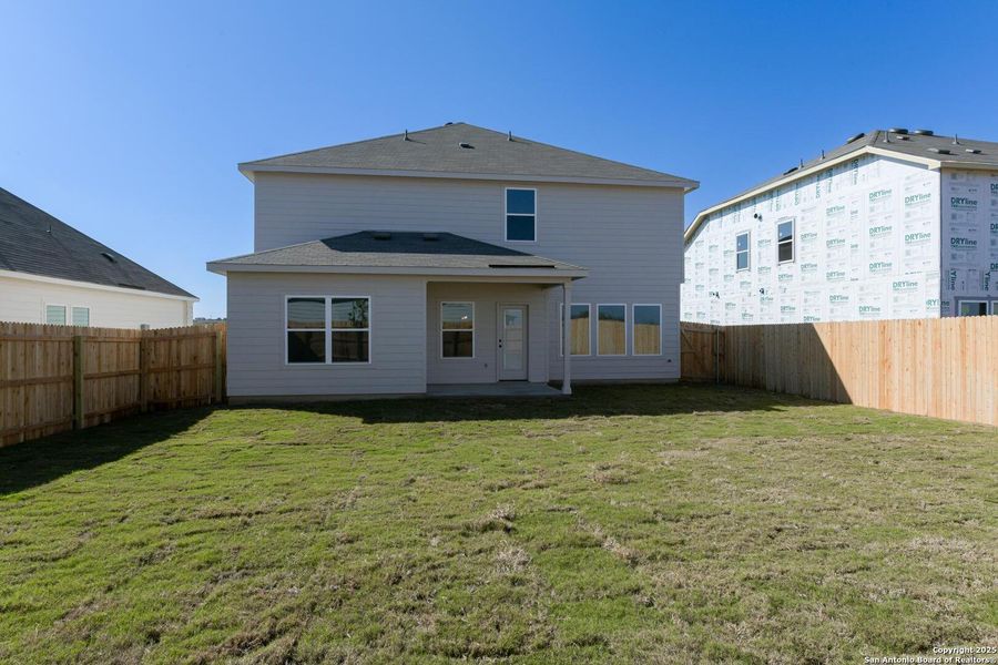 Exterior details and patio area of a home in The Preserve at the Wilder, Adkins (Image 2). Exterior details and patio area of a home in The Preserve at the Wilder, Adkins (Image 2).