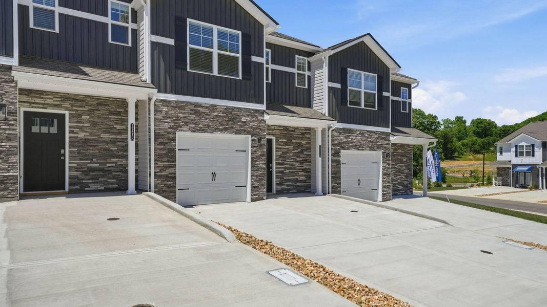 Front exterior of a new home in The Arbor Townhomes, Kingsport, TN, highlighting curb appeal (Image 2).