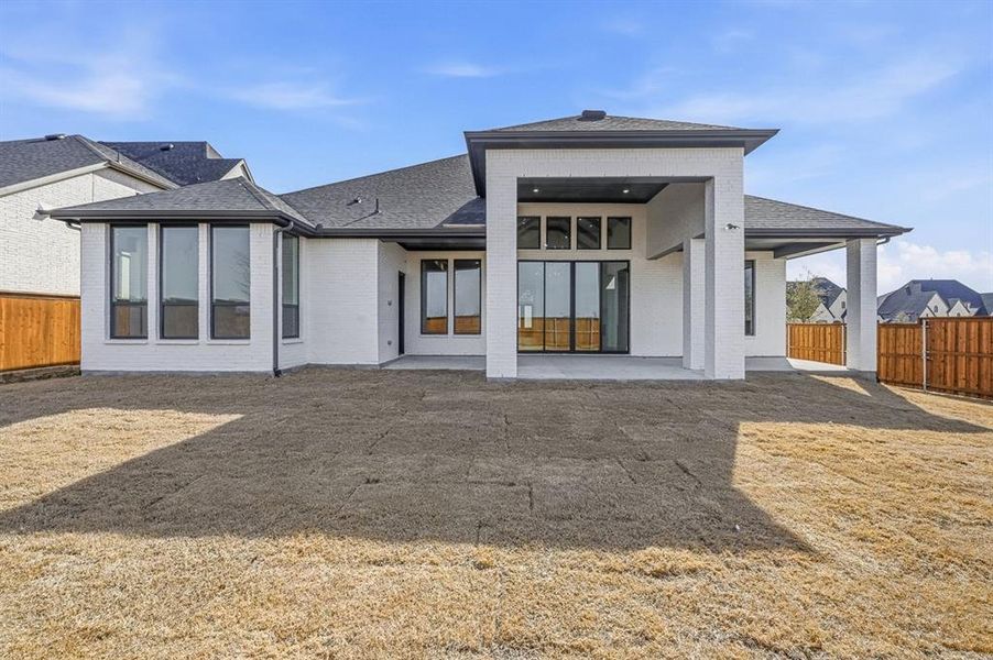 Exterior details and patio area of a home in Mustang Lakes, Celina (Image 3). Exterior details and patio area of a home in Mustang Lakes, Celina (Image 3).