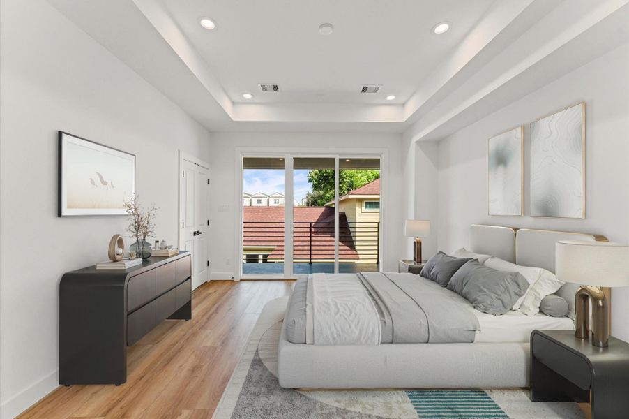 Your primary bedroom is your oasis, this photo is virtually staged. Your primary bedroom is your oasis, this photo is virtually staged.