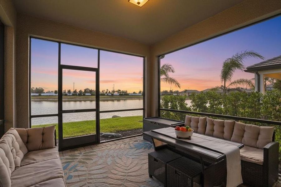 Exterior details and patio area of a home in Cypress Glen at River Wilderness, Parrish (Image 28).