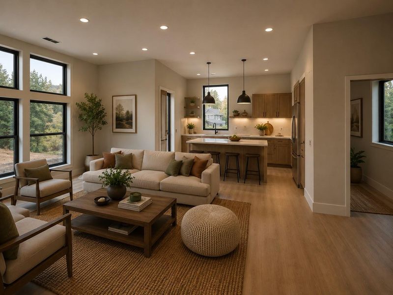 Furnished interior view inside a new home in , Austin (Image 6). Furnished interior view inside a new home in , Austin (Image 6).