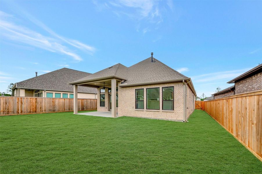 Exterior details and patio area of a home in Kresston - Enclave Collection, Montgomery (Image 30). Exterior details and patio area of a home in Kresston - Enclave Collection, Montgomery (Image 30).