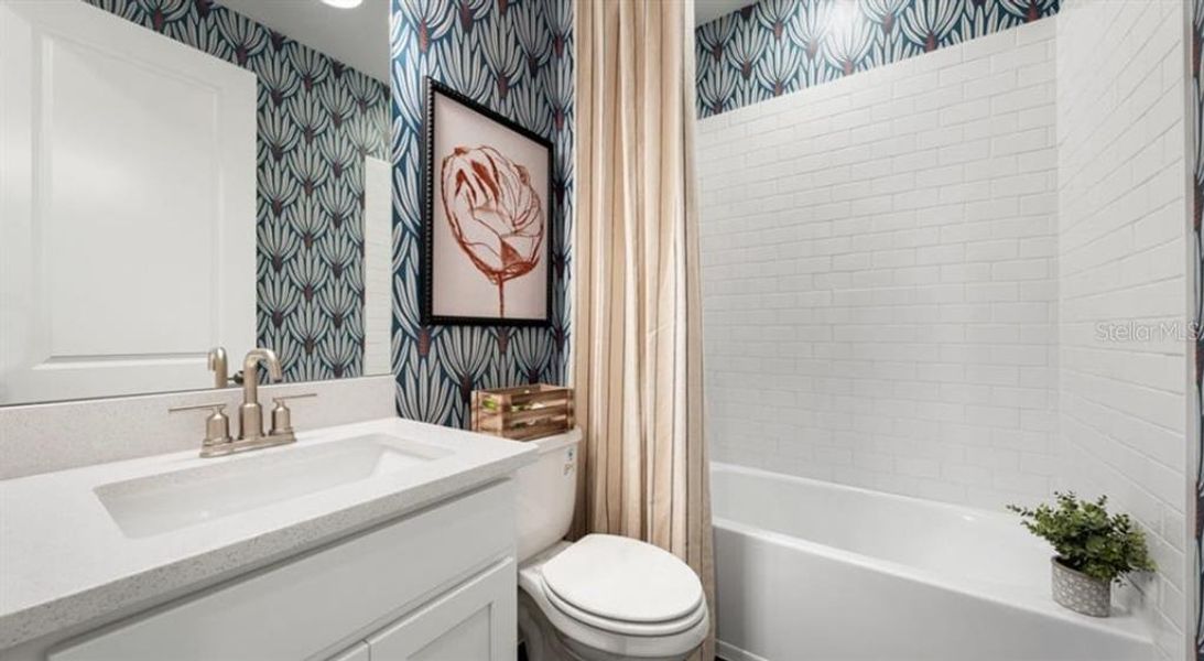 Furnished interior view inside a new home in Esplanade at Westview, Kissimmee (Image 3).