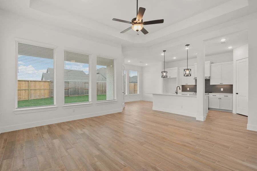 Representative unfurnished interior of a home built from the Pendleton by Chesmar Homes in Jordan Ranch 55's, Fulshear (Image 9). Representative unfurnished interior of a home built from the Pendleton by Chesmar Homes in Jordan Ranch 55's, Fulshear (Image 9).