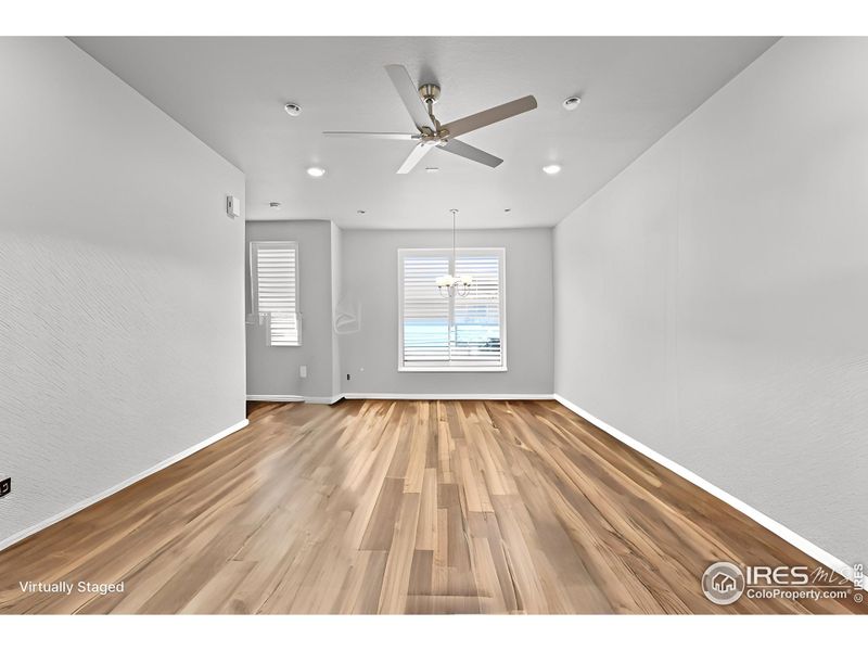 Digitally staged to show empty floorplan. Digitally staged to show empty floorplan.