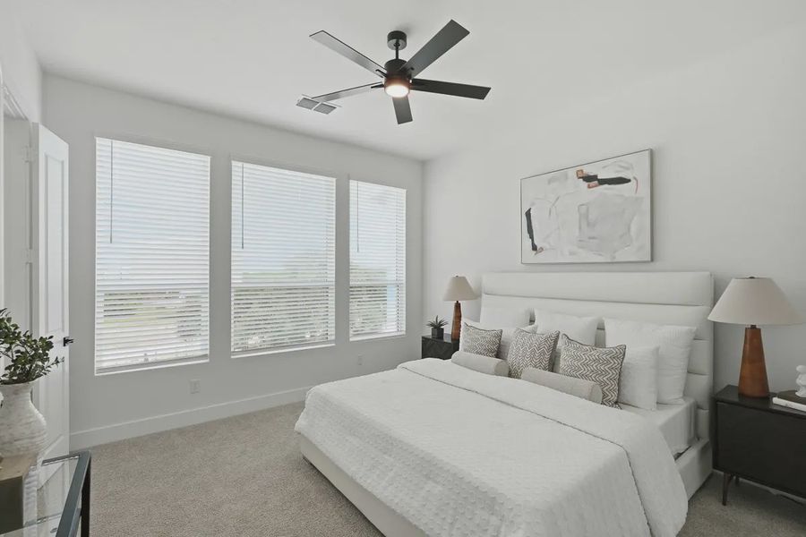 Furnished interior view inside a new home in Centero at Stone Oak, San Antonio (Image 24).
