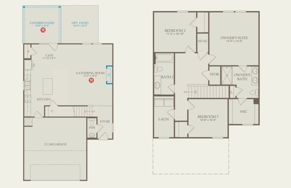 2D floor plan layout of this home in Grand Arbor, Blythewood, SC (Image 5).